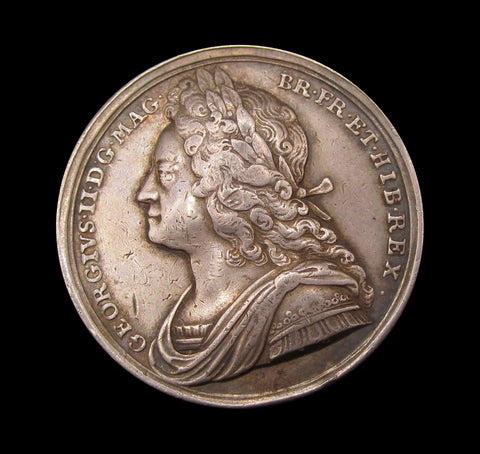 1727 Coronation Of George II 34mm Silver Medal - By Croker