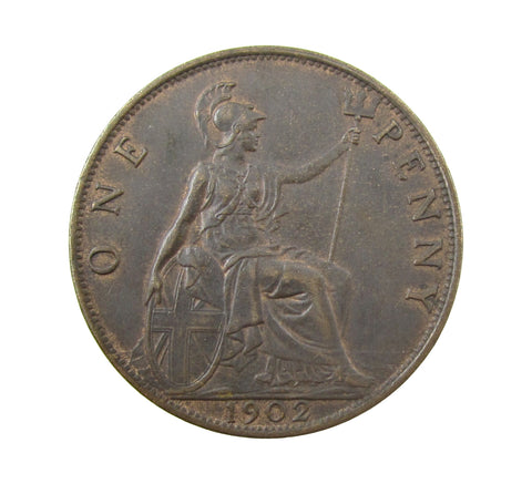 Edward VII 1902 Penny - Low Tide - GVF