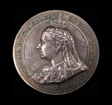 1901 Department Of Art & Science Queens 51mm Silver Medal - Cased