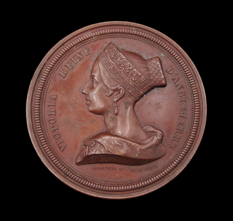1843 Victoria Visit to Bruges 54mm Medal - By Hart