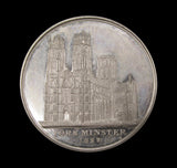 1829 York Minster Destroyed By Fire Medal In Wooden Box - By Hardy