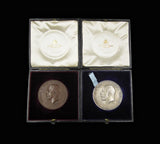 1911-1912 George V Royal Society of Arts President's Medal Pair - By Wyon