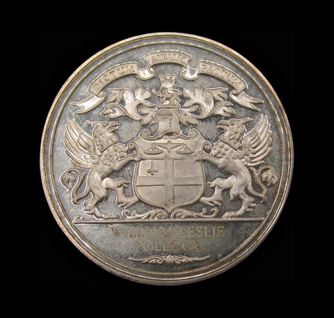 1972 New Stock Exchange Silver Brokers Pass 44mm Medal - Cased