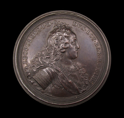 France 1727 Leopold I Restoration of The Roads In Lorraine 63mm Medal