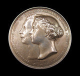 1858 Marriage Of Victoria To Frederick Of Prussia 63mm Silver Medal - By Wyon