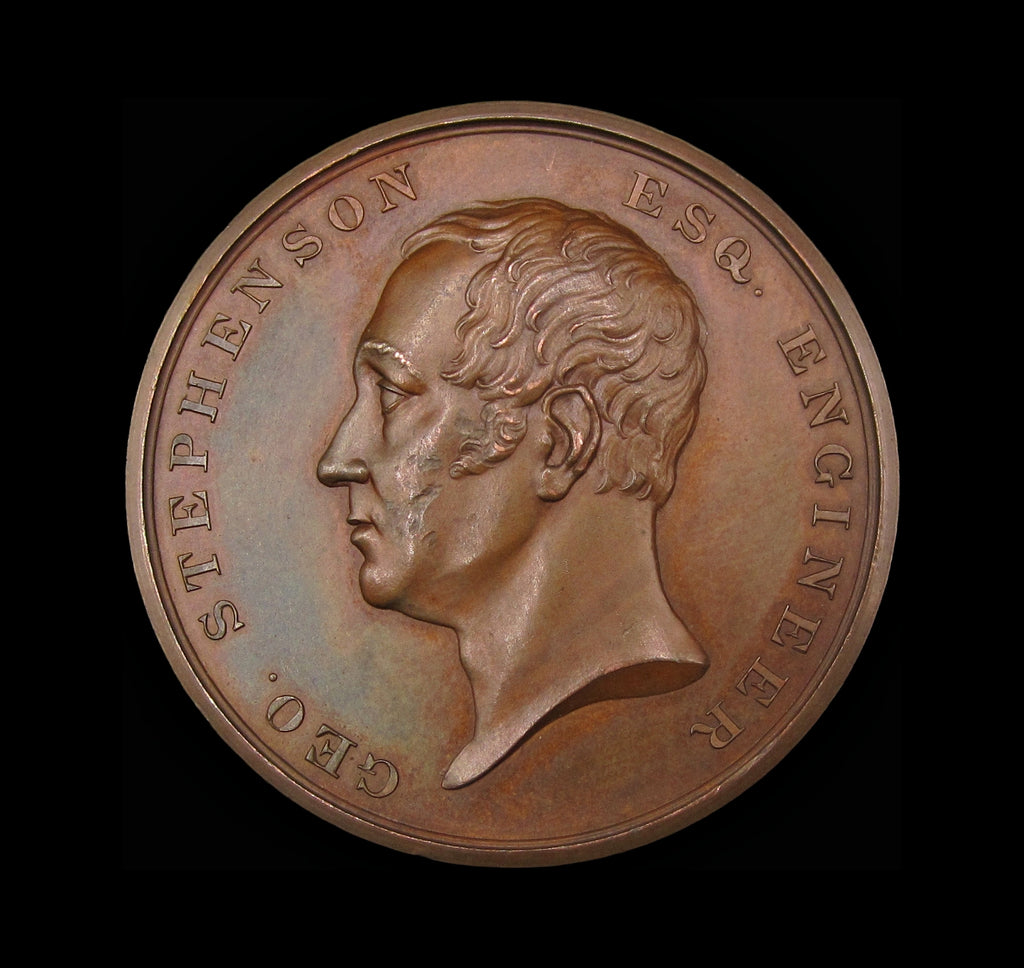 1830 Stephenson Liverpool & Manchester Railway 46mm Medal – Coopers Coins