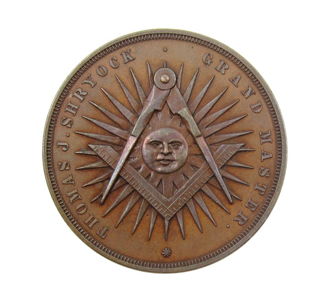 USA 1886 Grand Lodge Of Maryland 35mm Masonic Medal