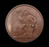 1870 Charles Leslie Art Union Of London 55mm Medal - By Wyon