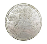 c.1820 Map Of The World Hemispheres 74mm Medal - By Halliday