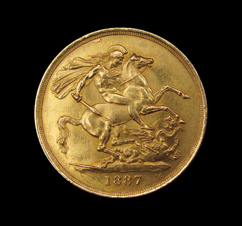Victoria 1887 Double Sovereign - GEF