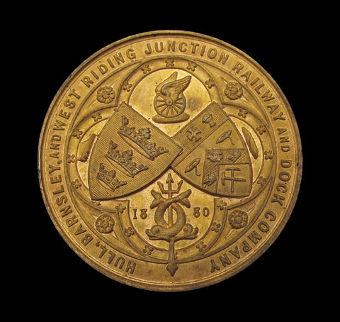 1885 Hull, Barnsley & West Riding Junction Railway 38mm Medal