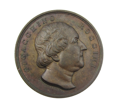 Italy 1887 Gioacchino Rossini 36mm Medal - By Gori