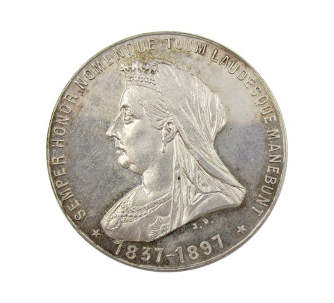 1897 Victoria Diamond Jubilee Buenos Aires Argentina 34mm Silver Medal
