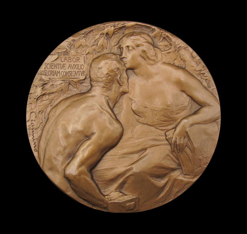 1906 Italy Milan Exhibition British Commission 61mm Medal - Cased
