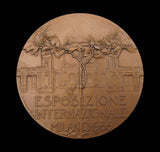 1906 Italy Milan Exhibition British Commission 61mm Medal - Cased