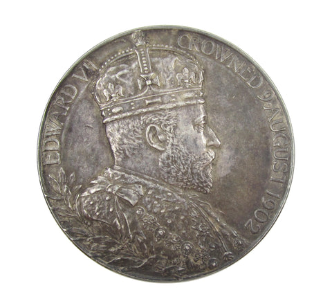 1902 Edward VII Coronation 55mm Silver Medal