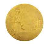 1908 Franco-British Exhibition London 63mm Gilt Medal - By Bowcher
