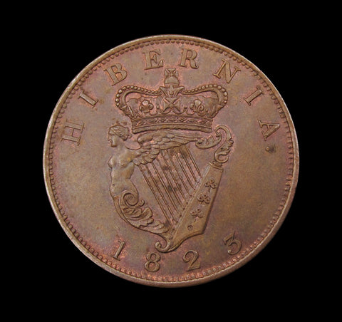Ireland George III 1823 Hibernia Penny - EF