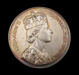 1953 Elizabeth II Coronation 57mm Silver Medal - By Spink & Son