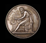 Switzerland c.1850 Geneva School 41mm Silver Medal Prize For Literature