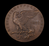 Germany 1937 Reich Sports Leader Hans von Tschammer 116mm Medal - By Goetz