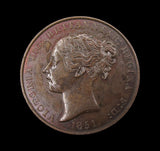 Jersey 1851 Victoria 1/13th Shilling - EF