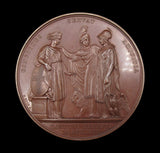 1855 Napoleon III Visit To London 77mm Medal - By Wyon
