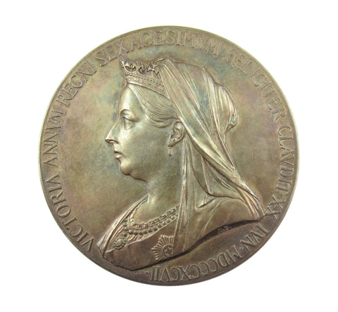 1897 Victoria Diamond Jubilee 56mm Silver Medal - Cased
