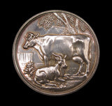 1906 British Dairy Farmers Association 47mm Silver Medal - Cased