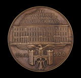 Germany 1938 Munich Agreement 126mm Medal - By Goetz