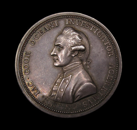 1784 Captain Cook Memorial 44mm Silver Medal - By Pingo