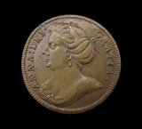 1702 Coronation Of Queen Anne 25mm Bronze Medal