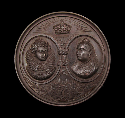 1888 Defeat of The Spanish Armada Tercentenary 45mm Medal - By Carter