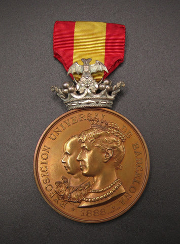 Spain 1888 Barcelona Exposition 50mm Medal - By Arnau
