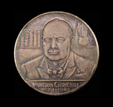 1965 Winston Churchill 'Very Well Alone' 39mm Silver Medal