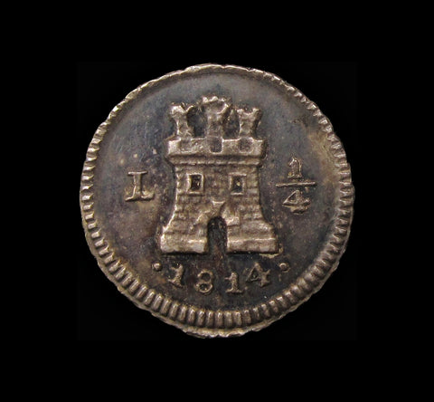 Peru 1814 Quarter Real - Lima Mint