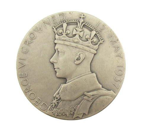1937 George VI Coronation 57mm Silver Medal - Cased