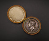 1821 Coronation Of George IV 35mm Silver Cased Medal - By Pistrucci