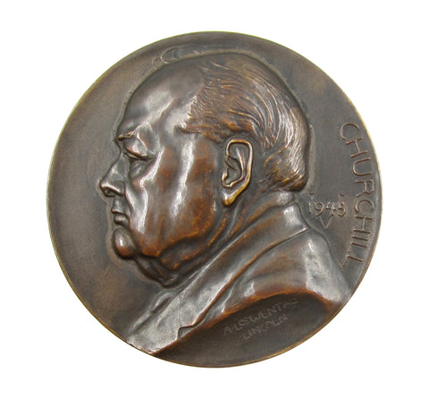 1945 Allied Victory Churchill 63mm Bronze Medal - By Lowental
