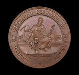 1913 South of England College of Pharmacy 51mm Silver & Bronze Medal Pair