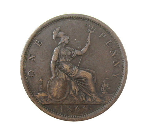 Victoria 1869 Penny - VF
