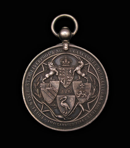 1884 Royal Manchester, Liverpool & Lancashire Agricultural Society 45mm Silver Medal
