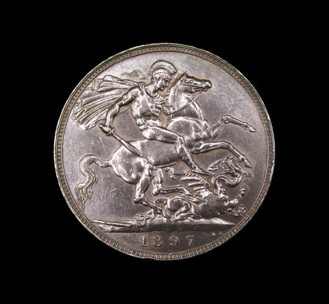 Victoria 1897 Crown - LXI Edge - VF