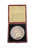1887 Victoria Jubilee 77mm Silver Cased Medal - By Boehm