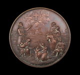 1844 London Missionary Society Jubilee 51mm Medal - By Davis