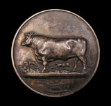 c.1870 Agricultural Prize 51mm Silver Medal - By Pinches