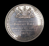 1875 Manchester Mechanical & Industrial Exhibition 89mm Silver Medal - By Elkington