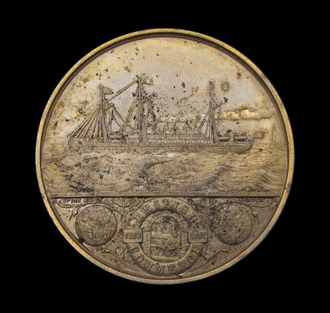 1897 Diamond Jubilee British Commerce 51mm Medal - By Bowcher