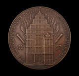 Germany 1944 Bombing of The Leibnizhaus Hannover 100mm Medal - By Goetz