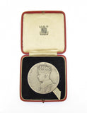 1937 George VI Coronation 57mm Silver Medal - Cased